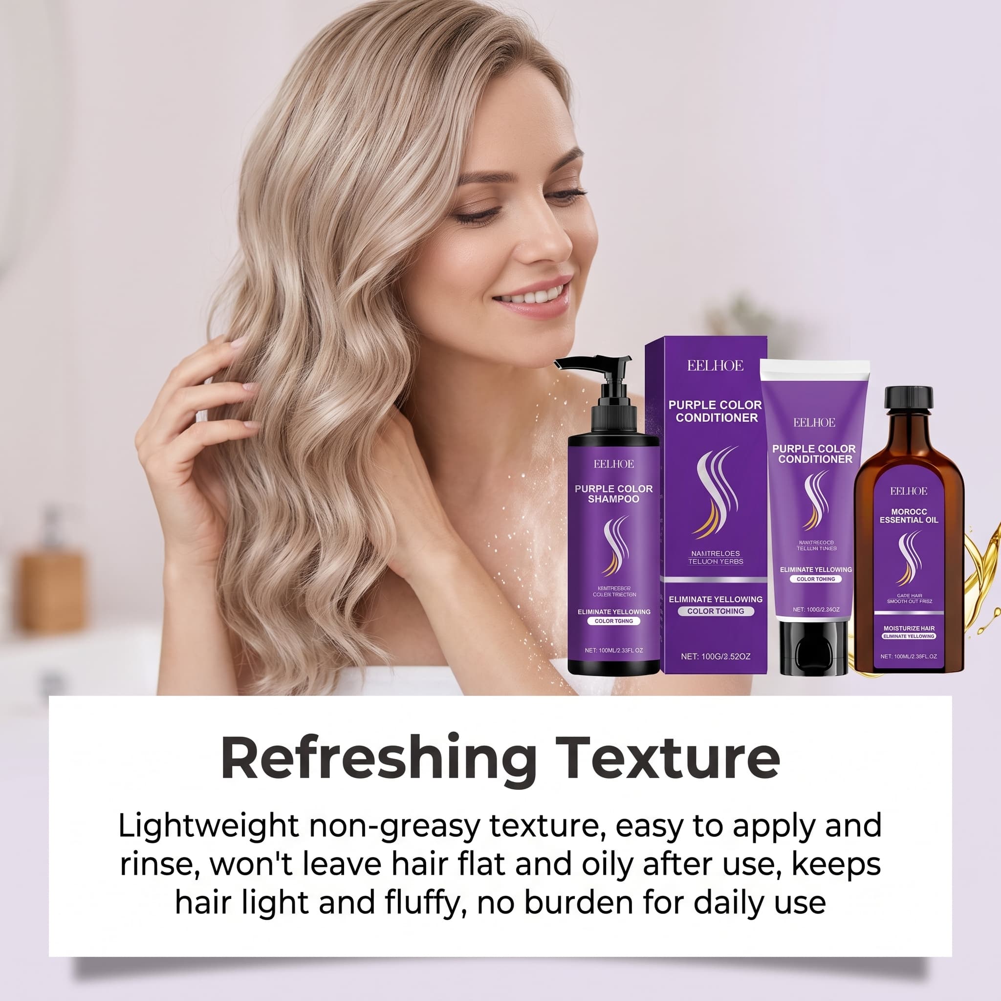 Purple Shampoo Set With Condit - Hair Care Color ulasan dan harga
