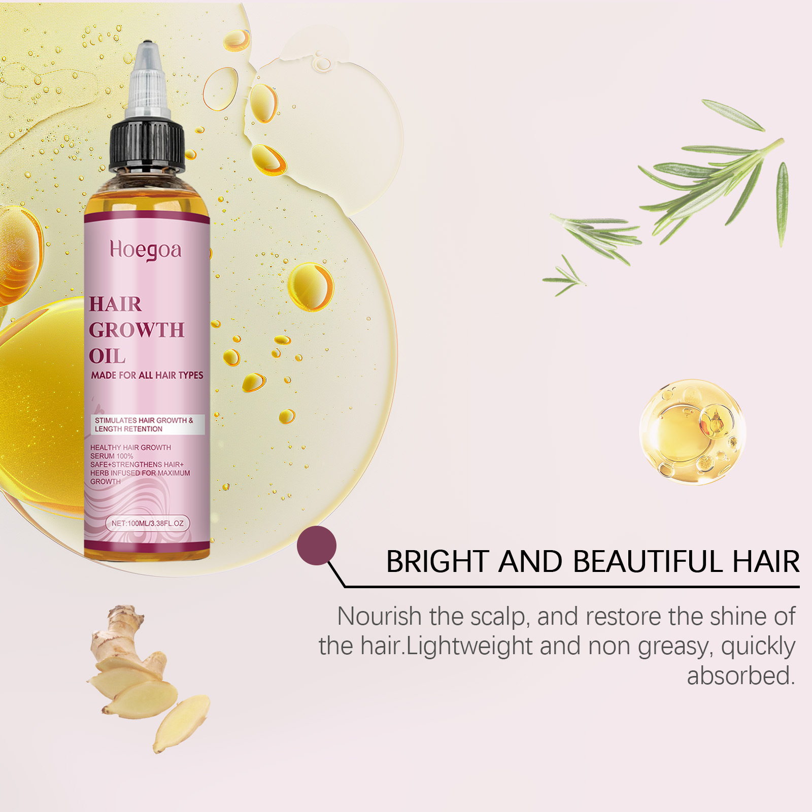 Hair Growth Oil Repair Split E - Hair Care Natur ulasan dan harga