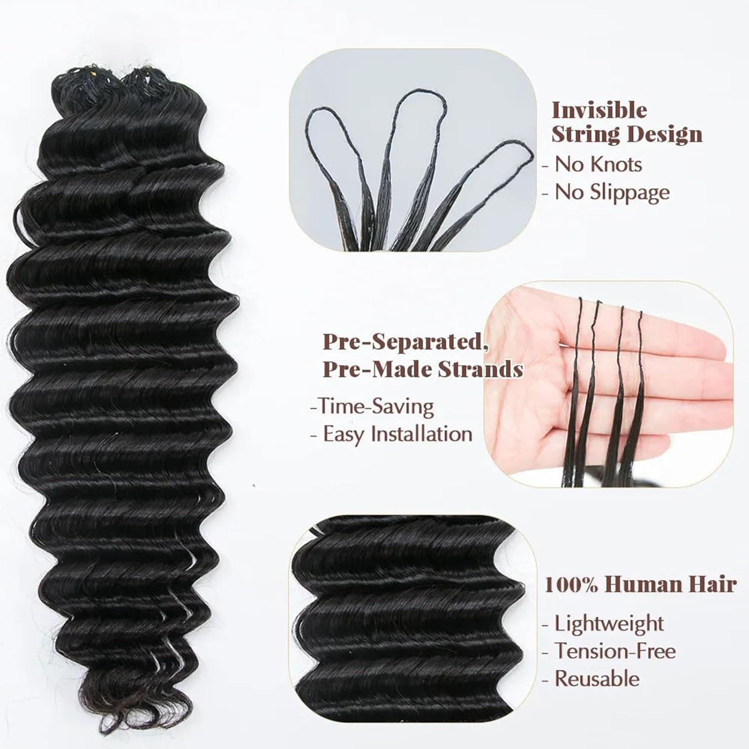 Crochet Human Hair Lightweight - Hair Care Color ulasan dan harga