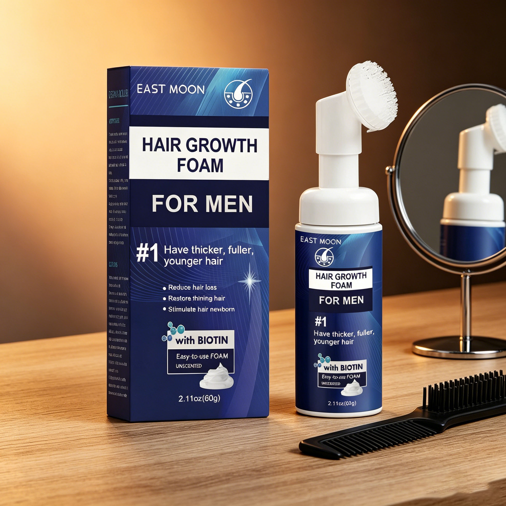 Hair Growth Foam Silicone Brus - Hair Care Natur ulasan dan harga