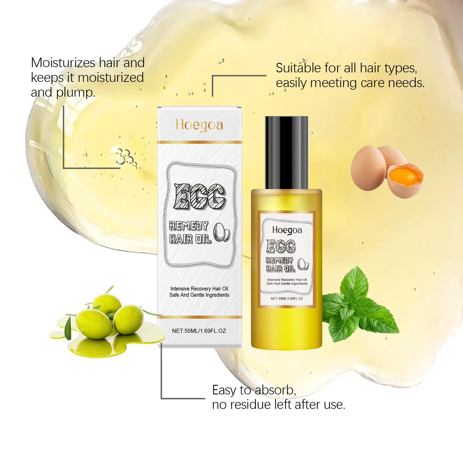 Egg Remedy Hair Oil Restore So - Hair Care Natur ulasan dan harga